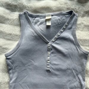 H&M Cotton Button Henley Tank